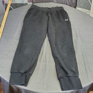 Puma Kids Athletic Black Joggers Pants Size M (9-10Y)